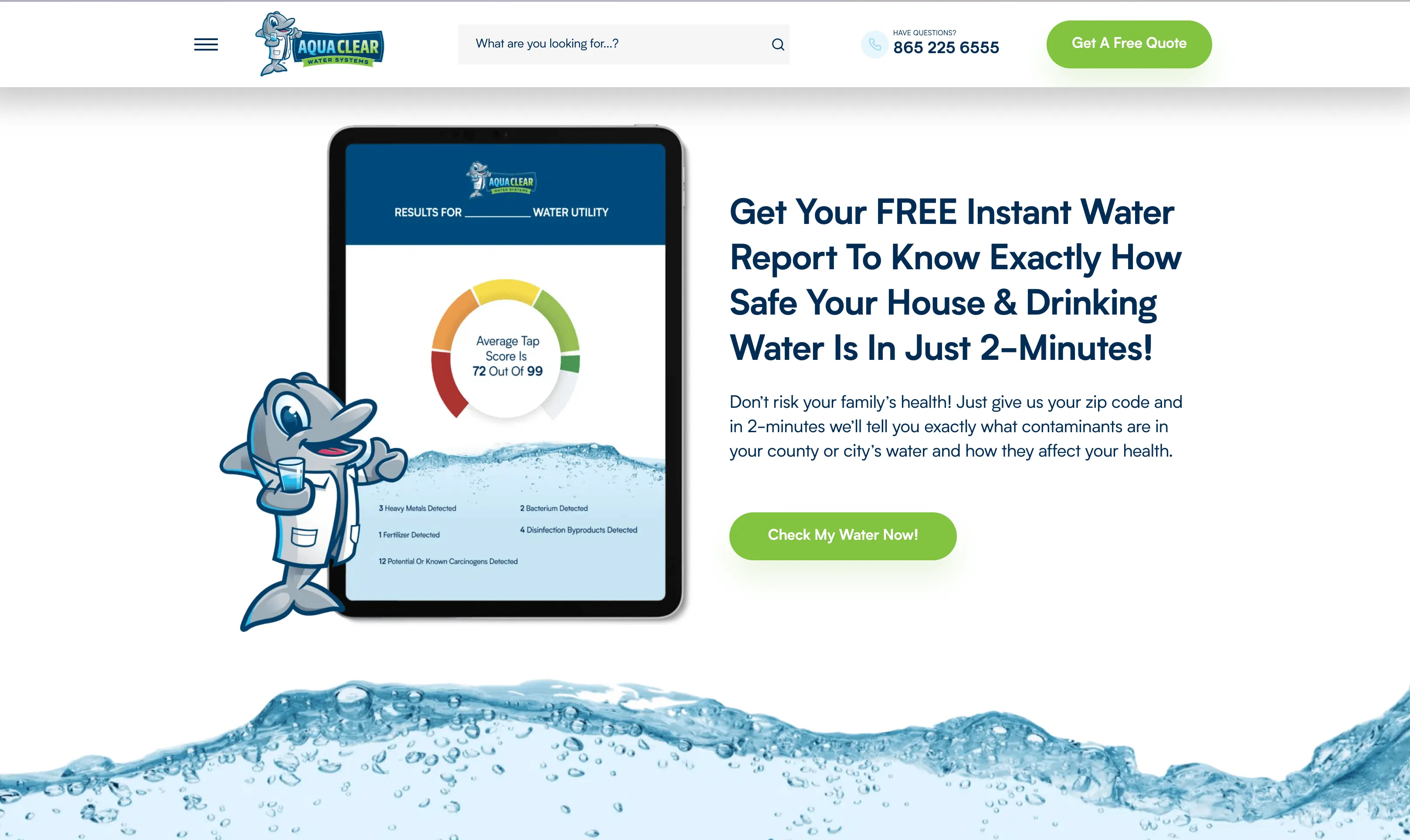 AquaClear Water Quality Report Plugin